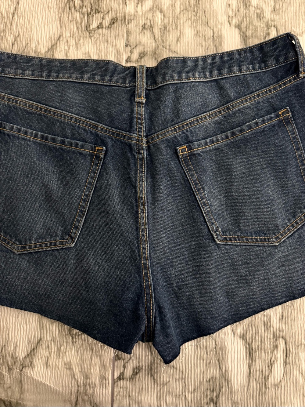 NWT Old Navy OG Straight High Rise Denim Shorts Womens 16 American Flag USA - Picture 7 of 9